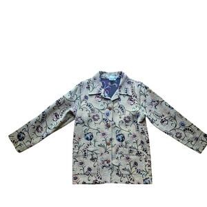 1990s Beaded Tapestry Chore Coat – Size Small